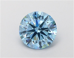 Picture of Lab Grown Diamond 1.72 Carats, Round with Excellent Cut, Fancy Vivid Blue Color, VS1 Clarity and Certified by IGI
