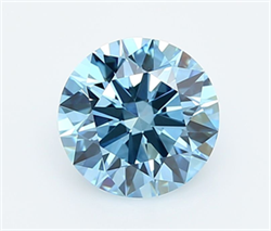 Picture of Lab Grown Diamond 2.01 Carats, Round with Ideal Cut, Fancy Vivid Blue Color, VVS1 Clarity and Certified by IGI