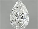 Natural Diamond 0.45 Carats, Pear with  Cut, H Color, IF Clarity and Certified by GIA