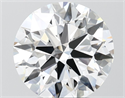 Lab Grown Diamond 4.01 Carats, Round with Ideal Cut, E Color, VVS2 Clarity and Certified by IGI