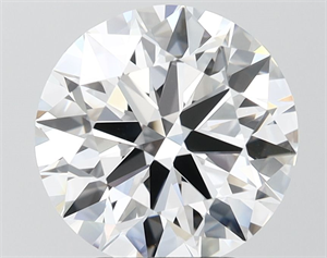 Picture of Lab Grown Diamond 4.01 Carats, Round with Ideal Cut, E Color, VVS2 Clarity and Certified by IGI