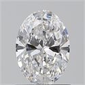 Natural Diamond 0.90 Carats, Oval with  Cut, D Color, VS2 Clarity and Certified by GIA