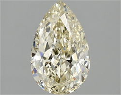 Picture of Lab Grown Diamond 1.59 Carats, Pear with  Cut, Fancy Light Yellow Color, VS1 Clarity and Certified by IGI