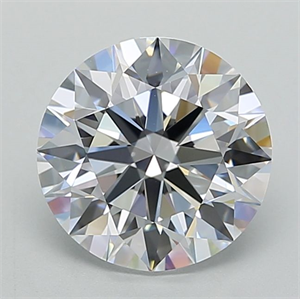Picture of Lab Grown Diamond 3.02 Carats, Round with Excellent Cut, D Color, VVS2 Clarity and Certified by GIA