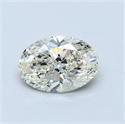Natural Diamond 3.25 Carats, Oval with  Cut, K Color, VVS1 Clarity and Certified by GIA