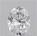 Natural Diamond 0.50 Carats, Oval with  Cut, D Color, VVS2 Clarity and Certified by GIA