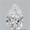 Natural Diamond 0.50 Carats, Pear with  Cut, E Color, VVS1 Clarity and Certified by GIA