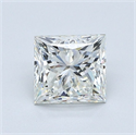 Natural Diamond 1.01 Carats, Princess with  Cut, J Color, VS1 Clarity and Certified by GIA