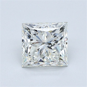 Picture of Natural Diamond 1.01 Carats, Princess with  Cut, J Color, VS1 Clarity and Certified by GIA