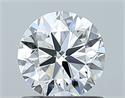 Natural Diamond 0.90 Carats, Round with Very Good Cut, F Color, VVS1 Clarity and Certified by GIA
