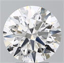 Lab Grown Diamond 3.78 Carats, Round with Ideal Cut, D Color, VS1 Clarity and Certified by IGI