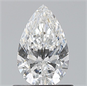 Diamante Natural 0.73 quilates, De pera , Color F, claridad VVS2 y certificado GIA