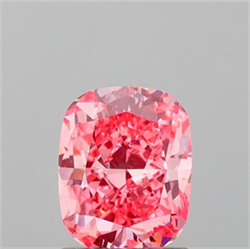 Picture of Lab Grown Diamond 1.32 Carats, CUSHION MODIFIED with  Cut, Fancy Vivid Pink Color, VS1 Clarity and Certified by IGI