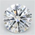 Lab Grown Diamond 3.11 Carats, Round with Excellent Cut, D Color, VVS1 Clarity and Certified by GIA