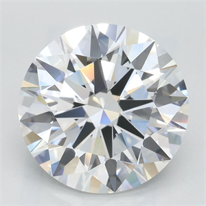 Picture of Lab Grown Diamond 3.11 Carats, Round with Excellent Cut, D Color, VVS1 Clarity and Certified by GIA
