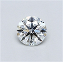 Natural Diamond 0.41 Carats, Round with Excellent Cut, I Color, VVS2 Clarity and Certified by GIA