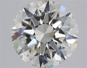 Picture of Natural Diamond 3.02 Carats, Round with Excellent Cut, K Color, VS2 Clarity and Certified by GIA