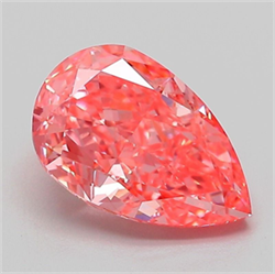 Picture of Lab Grown Diamond 2.10 Carats, Pear with  Cut, Fancy Vivid Pink Color, VVS2 Clarity and Certified by IGI