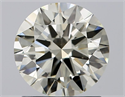 Natural Diamond 1.20 Carats, Round with Excellent Cut, K Color, VS1 Clarity and Certified by IGI
