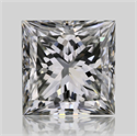 Natural Diamond 0.60 Carats, Princess with  Cut, H Color, VS2 Clarity and Certified by GIA