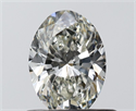 Natural Diamond 0.61 Carats, Oval with  Cut, I Color, VVS1 Clarity and Certified by IGI