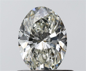 Picture of Natural Diamond 0.61 Carats, Oval with  Cut, I Color, VVS1 Clarity and Certified by IGI
