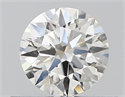 Natural Diamond 0.41 Carats, Round with Excellent Cut, H Color, VVS2 Clarity and Certified by GIA