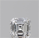 Natural Diamond 0.70 Carats, Asscher with  Cut, D Color, VS2 Clarity and Certified by GIA