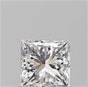 Natural Diamond 0.61 Carats, Princess with  Cut, E Color, SI1 Clarity and Certified by GIA