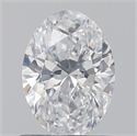 Natural Diamond 0.70 Carats, Oval with  Cut, D Color, SI2 Clarity and Certified by GIA