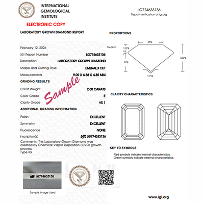 Mens engagement ring set with 2.50 Carat Emerald Lab Diamond Ideal Cut, E VVS2