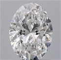 Natural Diamond 1.00 Carats, Oval with  Cut, D Color, VVS2 Clarity and Certified by GIA