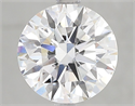 Lab Grown Diamond 3.07 Carats, Round with Ideal Cut, E Color, VS1 Clarity and Certified by IGI