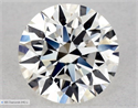Natural Diamond 0.57 Carats, Round with Excellent Cut, H Color, VVS2 Clarity and Certified by GIA