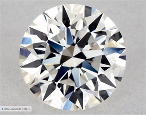Picture of Natural Diamond 0.57 Carats, Round with Excellent Cut, H Color, VVS2 Clarity and Certified by GIA