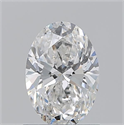 Natural Diamond 1.01 Carats, Oval with  Cut, D Color, SI1 Clarity and Certified by GIA