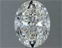 Natural Diamond 1.03 Carats, Oval with  Cut, G Color, SI1 Clarity and Certified by IGI