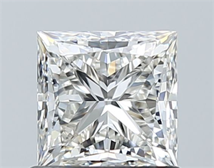 Picture of Natural Diamond 1.01 Carats, Princess with  Cut, H Color, VS1 Clarity and Certified by GIA