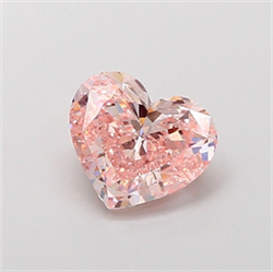 Picture of Lab Grown Diamond 2.03 Carats, Heart with  Cut, Fancy Intense Pink Color, VVS2 Clarity and Certified by IGI