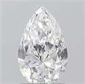 Natural Diamond 1.00 Carats, Pear with  Cut, D Color, SI2 Clarity and Certified by GIA