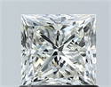 Natural Diamond 1.01 Carats, Princess with  Cut, H Color, IF Clarity and Certified by IGI
