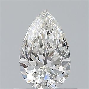 Picture of Natural Diamond 0.54 Carats, Pear with  Cut, G Color, IF Clarity and Certified by GIA