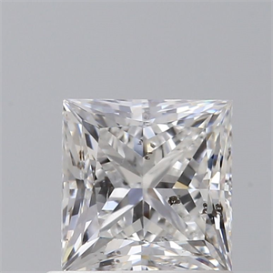 Picture of Natural Diamond 0.90 Carats, Princess with  Cut, E Color, SI2 Clarity and Certified by GIA