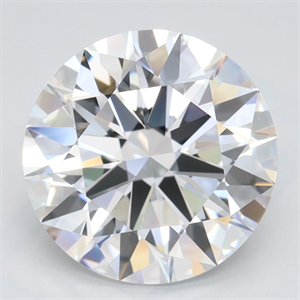 Picture of Lab Grown Diamond 3.41 Carats, Round with Ideal Cut, D Color, VVS1 Clarity and Certified by IGI