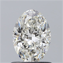 Natural Diamond 0.75 Carats, Oval with  Cut, H Color, VS2 Clarity and Certified by GIA