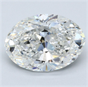 Natural Diamond 4.52 Carats, Oval with  Cut, F Color, VS2 Clarity and Certified by GIA