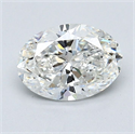 Natural Diamond 1.30 Carats, Oval with  Cut, G Color, SI1 Clarity and Certified by GIA