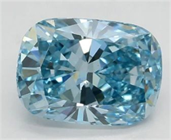 Picture of Lab Grown Diamond 1.52 Carats, Cushion with  Cut, Fancy Intense Blue Color, VS2 Clarity and Certified by IGI