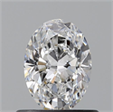 Natural Diamond 0.54 Carats, Oval with  Cut, E Color, VVS2 Clarity and Certified by GIA