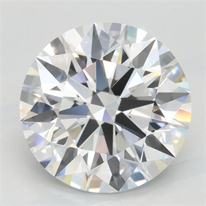 Picture of Lab Grown Diamond 2.41 Carats, Round with Excellent Cut, D Color, VVS1 Clarity and Certified by GIA